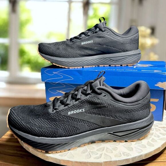 Brooks Revel 7 Supportive Running Shoes Men’s Size 11.5 EU 45.5 Black/Gum Sole N - Picture 8 of 14